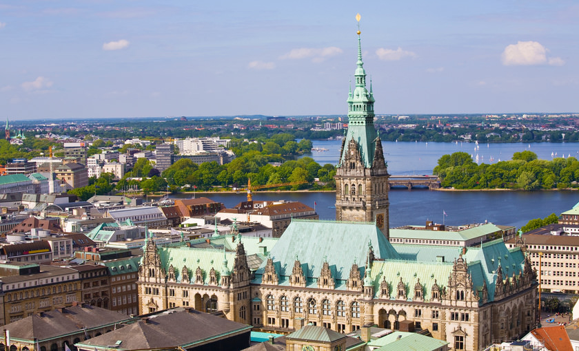 Het raadhuis van Hamburg