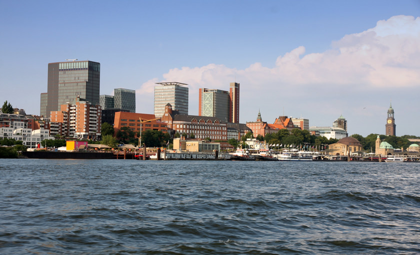 De haven van Hamburg