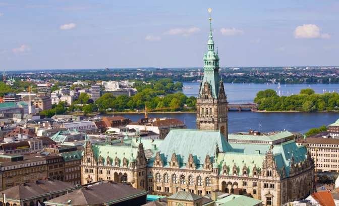 Het raadhuis van Hamburg