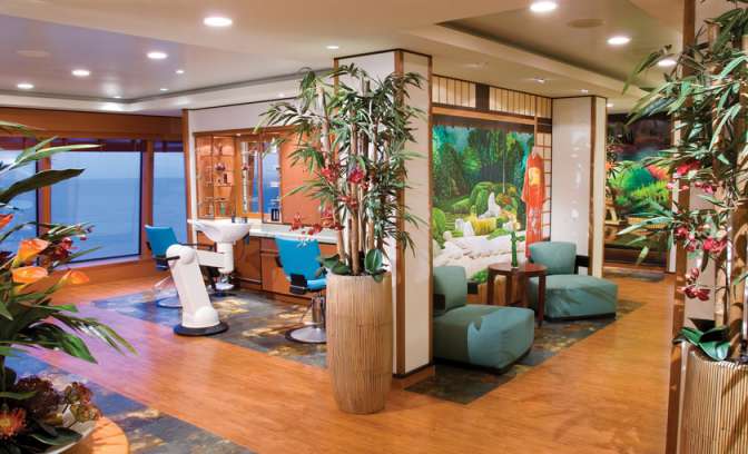 Beauysalon aan boord van Norwegian Cruise Line 
