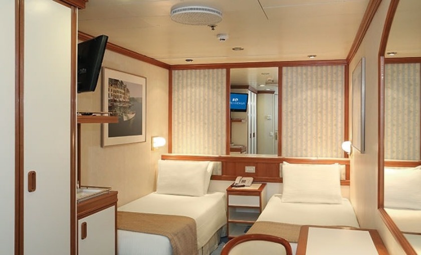 Een binnenhut op de Sea Princess van Princess Cruises