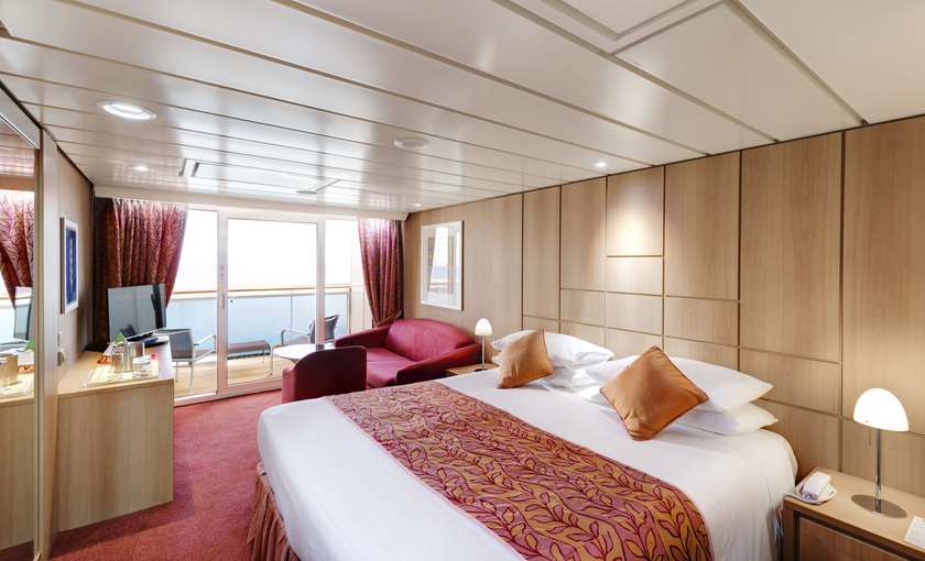 Een balkonhut op de MSC Sinfonia