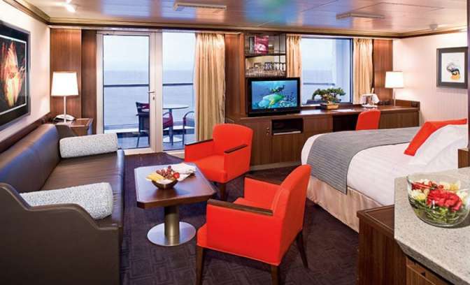 De deluxe veranda suite op de Eurodam van Holland America Line