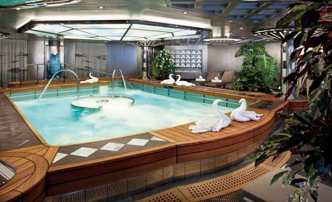 Een hydro pool op de Nieuw Amsterdam van Holland America Line