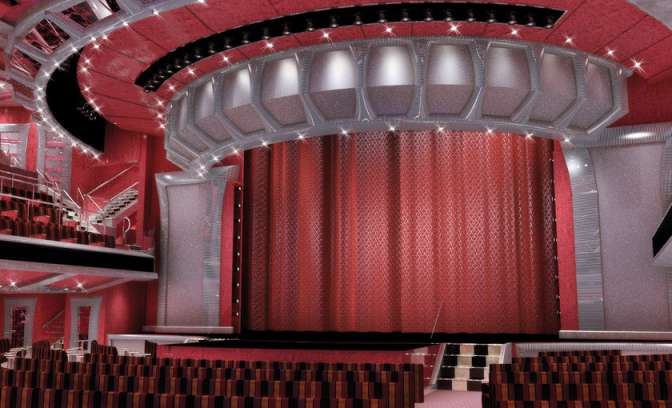 Het theater op de Costa Favolosa