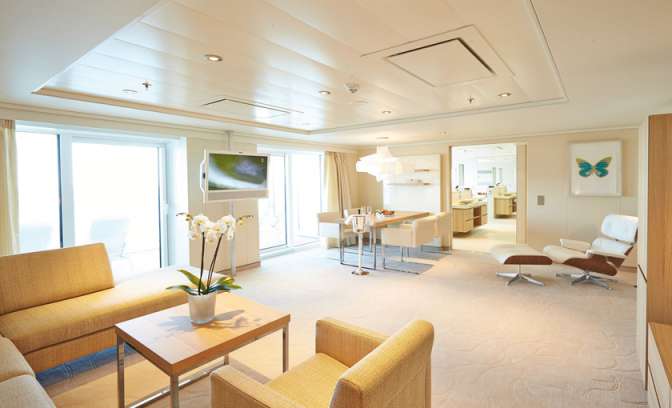 Een suite op Europa 2 van Hapag Lloyd