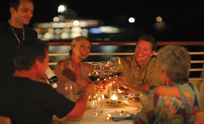 Dineren op de Seadream II van SeaDream Yacht Club